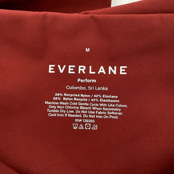 Everlane The Perform Cropped Leggings Burgundy M - Picture 2 of 9